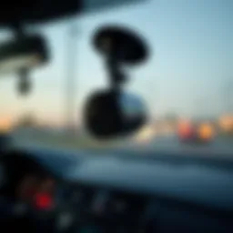 High-quality dash cam mounted on a car windshield