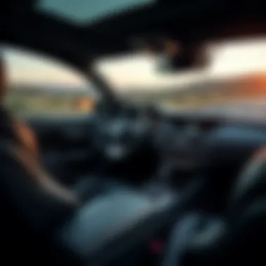 Interior of a Chevrolet black car showcasing luxurious features