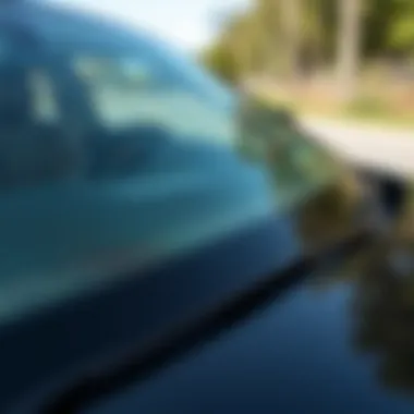 Close-up of materials used in sun shades