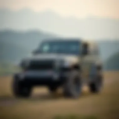 Jeep parked in a scenic location, ideal for young adventures