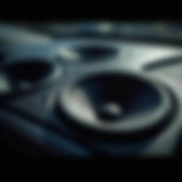 A close-up of various speaker types available for the Chrysler 300